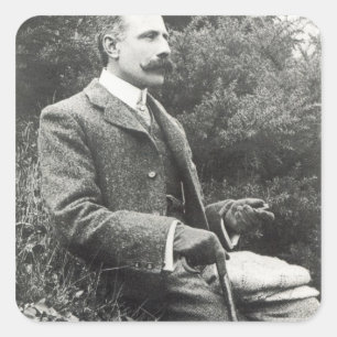 Herr Edward Elgar Fyrkantigt Klistermärke