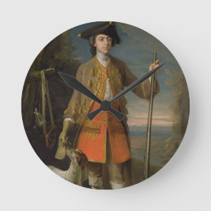 Herr Edward Hales, 1744 (olja på kanfas) Rund Klocka