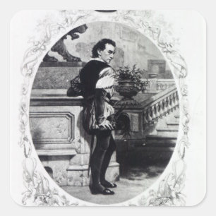 Herr Edwin bås som Iago Fyrkantigt Klistermärke