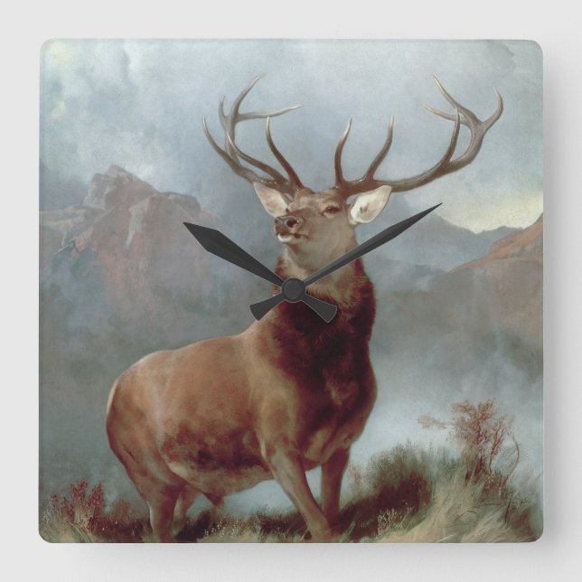 Herr Edwin Landseer | Glenmonark 1851 Fyrkantig Klocka (Framsida)