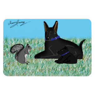 Herr ekorre - Squirrely konversation Magnet