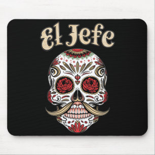 Herr El Jefe Sockerskalle Dia De Los Muertos Dödsk Musmatta