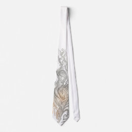 Herr elegant grå abstrakt virvel designer slips