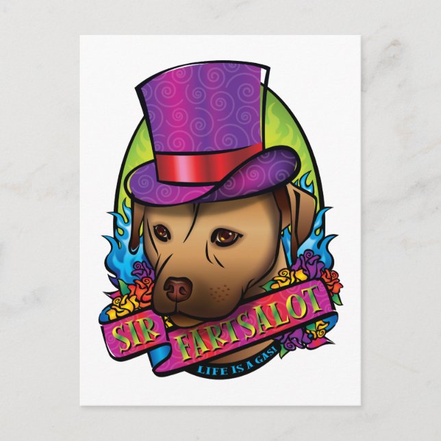 Herr Fartsalot Vykort (Framsida)