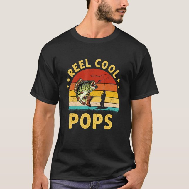 Herr Fishing Tee Vintage Reel Cool Pops (Framsida)
