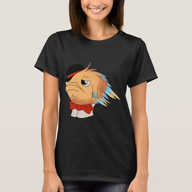 Herr Fisk och hans hatt T Shirt (Framsida)