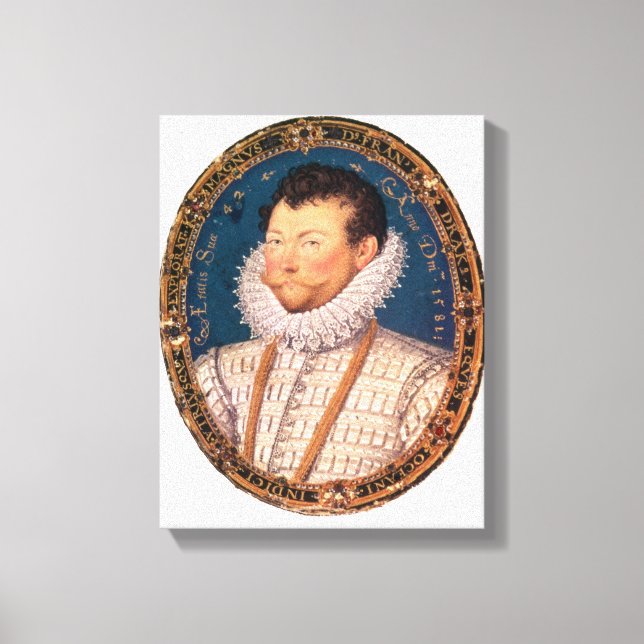 Herr Francis Drake, 1581 Canvastryck (Framsida)
