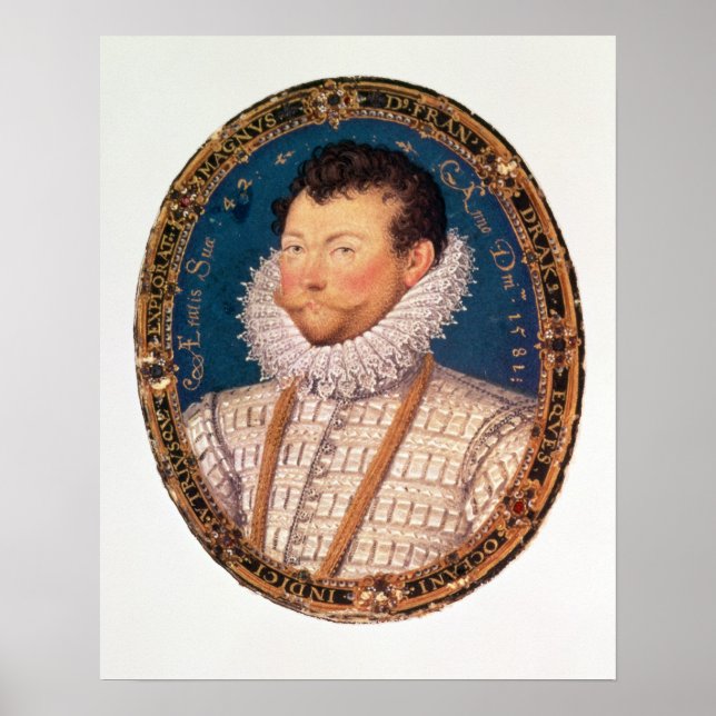 Herr Francis Drake, 1581 Poster (Framsidan)