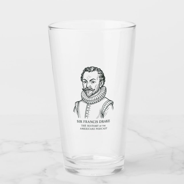 Herr Francis Drake Pint Glass Glaskopp (Framsida)