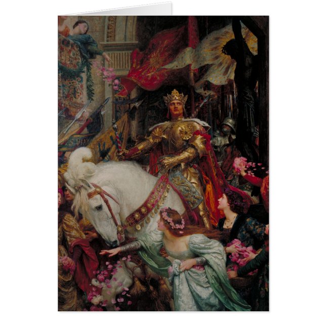 Herr Frank Bernard Dicksee, två Krona Hälsningskort (Framsidan)