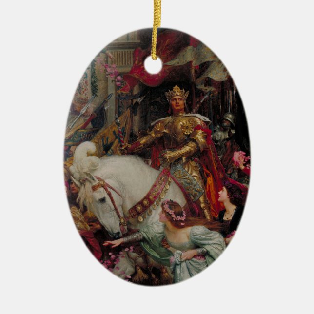 Herr Frank Bernard Dicksee, två Krona Julgransprydnad Keramik (Framsidan)