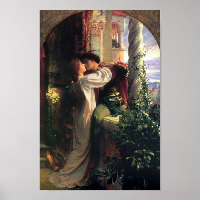 Herr Frank Dicksee, Romeo och Juliet Kanvastryck Poster (Framsidan)