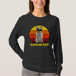 Herr Frenchie Pappa Retro Solnedgång Solglasögon M T Shirt