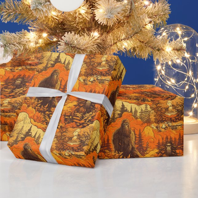 Herr & Fru Bigfoot njuter av naturen  Presentpapper (Helgdagar)