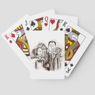 Herr & Fru bonde som leker kort Casinokort