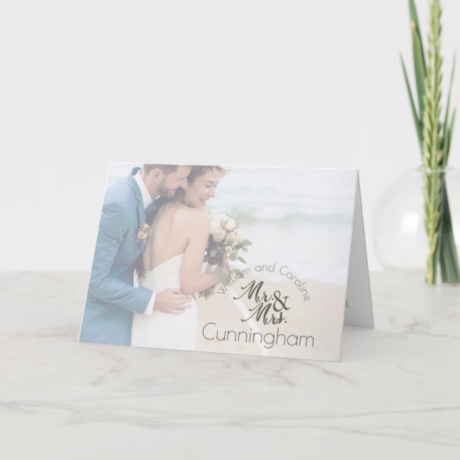 Herr & Fru Bröllop Tack (Framsida)