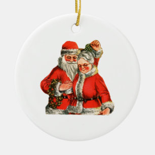 Herr & Fru Claus Julgransprydnad Keramik
