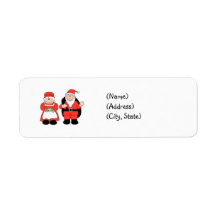 Herr & Fru Claus Personifiera returadressetikett Returadress Etikett