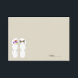 Herr & Fru Flip Flops Strandbröllop Platskort Placeringskort<br><div class="desc">Designad av fat*fa*tin. Lätt att anpassa med din egen text,  foto eller bild. För anpassade förfrågningar,  vänligen kontakta fat*fa*tin direkt. Anpassade avgifter tillkommer.</div>