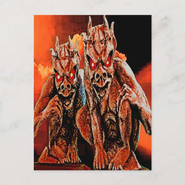 HERR & FRU GARGOYLE VYKORT (Framsida)