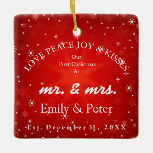 Herr & Fru gift jul Julgransprydnad Keramik