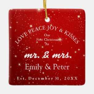 Herr & Fru gift jul Julgransprydnad Keramik