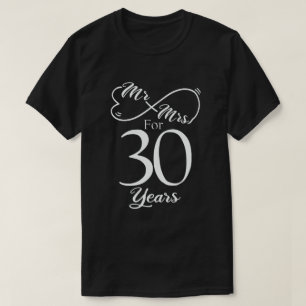 Herr & fru i 30 år 30-års bröllopsdag t shirt