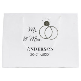 Herr & Fru lägg familjen namn datum år bröllopsgåv