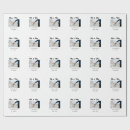 Herr & Fru lägg familjen namn datum år bröllopsgåv Presentpapper