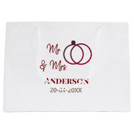 Herr & Fru lägg familjenamn datum år bröllopsgåva 