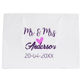 Herr & Fru lägg till efternamn datum år bröllopsgå