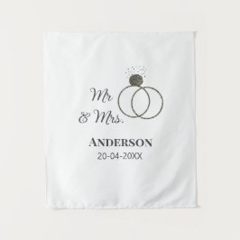 Herr & Fru lägg till efternamn datum år bröllopsgå