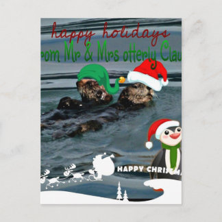 Herr & Fru Otterly Claus helgdaggåva Helg Vykort