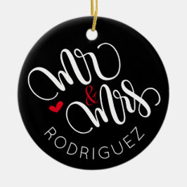 Herr & fru - Personlig bröllop ornament