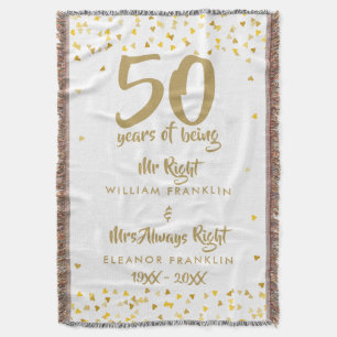 Herr Fru Rätt Rolig 50-årsjubileum Filt
