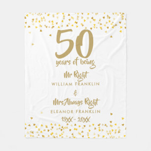 Herr fru Rätt Rolig 50-årsjubileum Fleecefilt