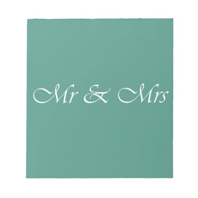 Herr & Fru Typografi Anteckningsblock (Framsida)