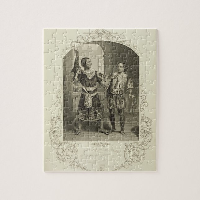 Herr G.V. Brooke som Othello och James Bennett som Pussel (Vertikal)