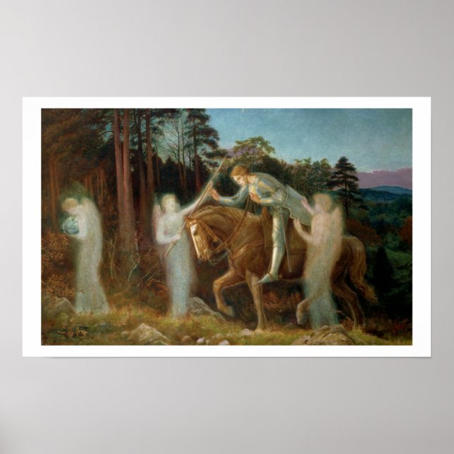 Herr Galahad, c.1894 (olja på arbetsyta) Poster (Framsidan)