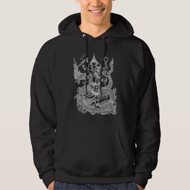 Herr Ganesha Hindu meditation Hoodie (Framsida)