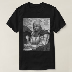 Herr Gawain i Black and White T-Shirt