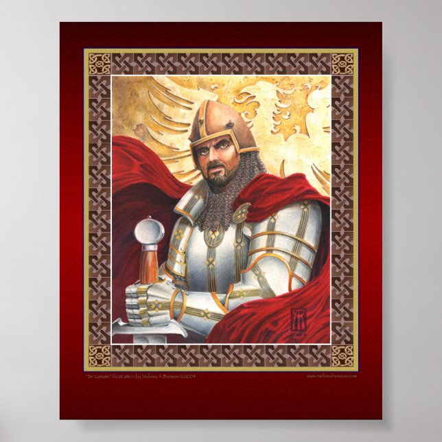 Herr Gawain-utskrift Poster (Framsidan)
