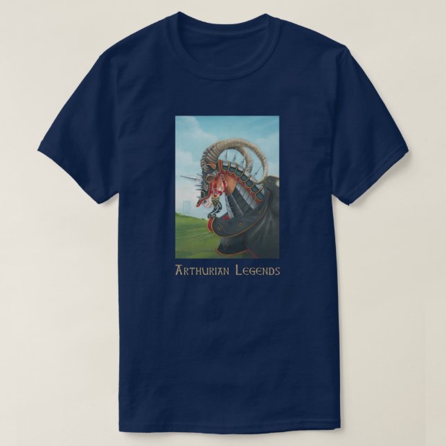 Herr Gawains Krig Horse Gringolet T Shirt (Design framsida)