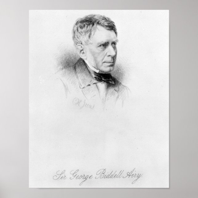 Herr George Biddell Airy, graverad av C.H. Jeens Poster (Framsidan)