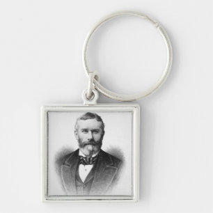 Herr George Otto Trevelyan Fyrkantig Silverfärgad Nyckelring