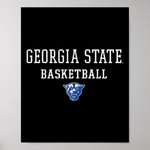 Herr Georgia State R Icon Sketll - Panthers  Poster