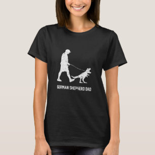 Herr German Shepherd Pappa Trex Dinosaur Ägare Gsd T Shirt