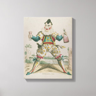 Herr Grimaldi som clown Canvastryck