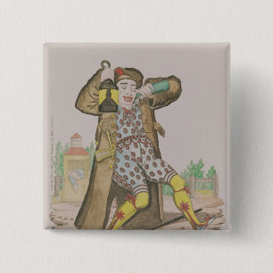 Herr Grimaldi som clown, upplysande Knapp