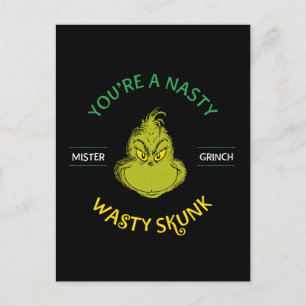 Herr Grinch Du är en vidrig lurvig skunk Vykort